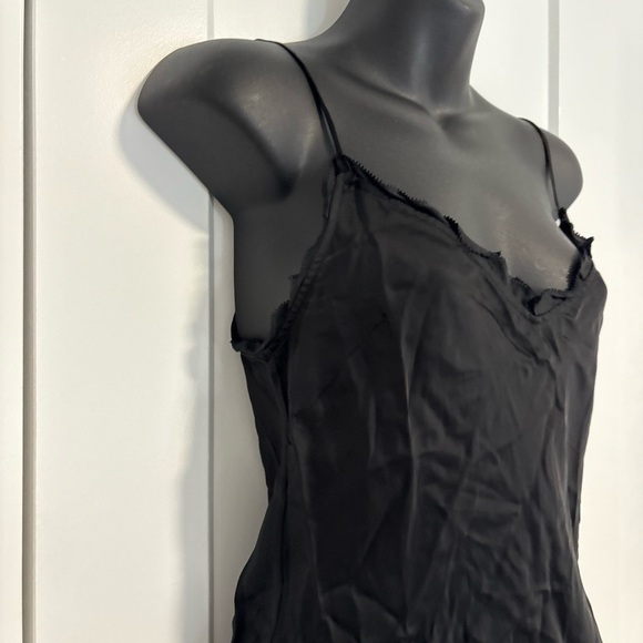 Aritzia Wilfred Ruffle Camisole Satin Tank Top Soft Blush Pink Size Small Medium - Picture 11 of 13